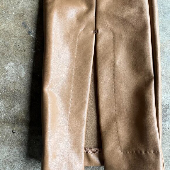 abercrombie and fitch brown faux leather skinny pants size 0S - Picture 4 of 5